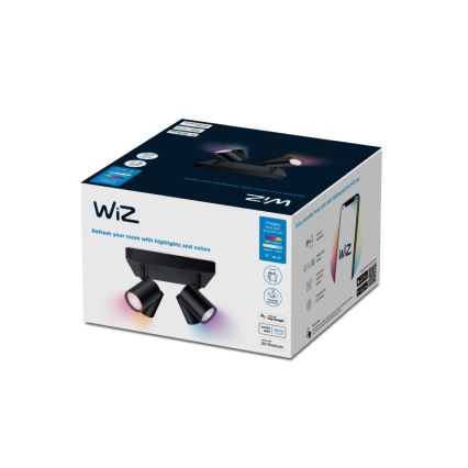WiZ - LED RGBW Димируем спот IMAGEO 4xGU10/4,9W/230V 2200-6500K Wi-Fi CRI 90 черен