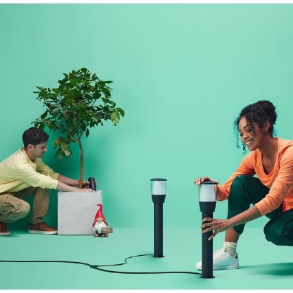 WiZ - LED RGBW Димируема екстериорна лампа ELPAS LED/4,8W/12/230V 2700-5000K IP65 Wi-Fi