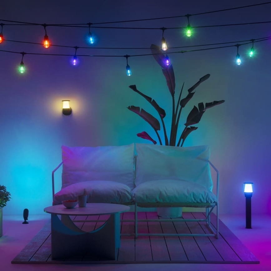 WiZ - LED RGBW Димируема екстериорна лампа ELPAS LED/4,8W/12/230V 2700-5000K IP65 Wi-Fi