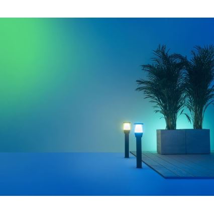 WiZ - LED RGBW Димируема екстериорна лампа ELPAS LED/4,8W/12/230V 2700-5000K IP65 Wi-Fi
