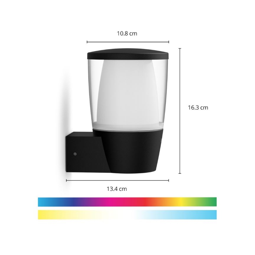 WiZ - LED RGBW Димируем екстериорен аплик ELPAS LED/8,5W/230V 2700–5000K IP44 Wi-Fi