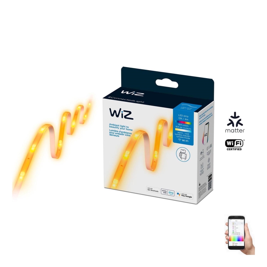 WiZ - LED RGBW Димируема лента 4м LED/13W/230V 2700-6500K Wi-Fi