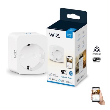 WiZ - Смарт щепсел F 2300W + измерване на консумациятаWi-Fi SCHUKO
