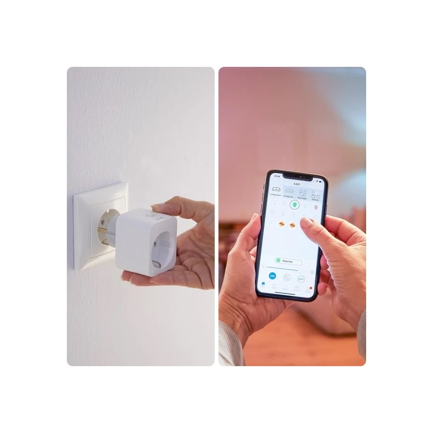 WiZ - Смарт щепсел F 2300W Wi-Fi SCHUKO