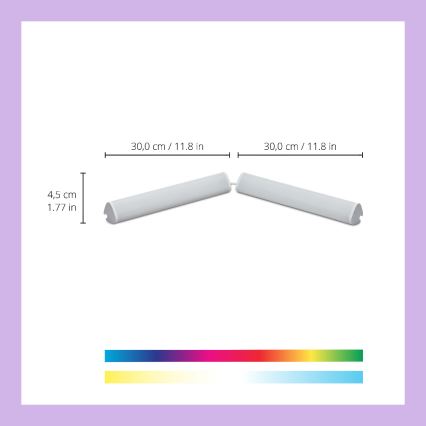 WiZ - КОМПЛЕКТ 2x LED RGBW Регулируема лампа BAR LED/5,5W/230V 2200-6500K Wi-Fi