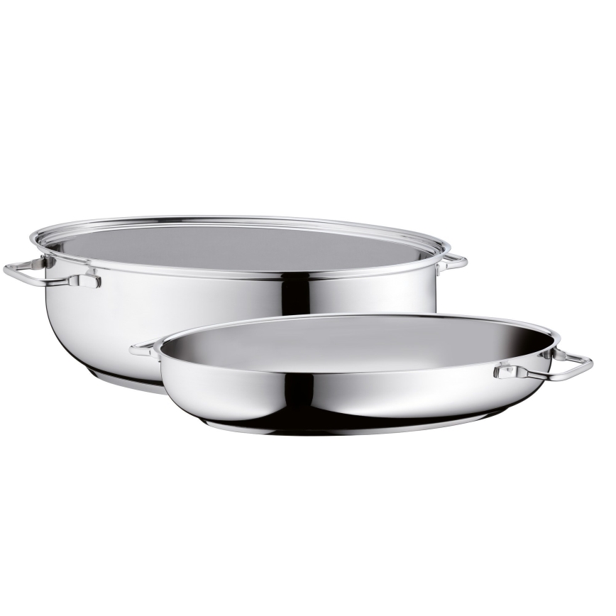 WMF - Овален тиган за печене с капак  41x28,5 x18 см неръждаем