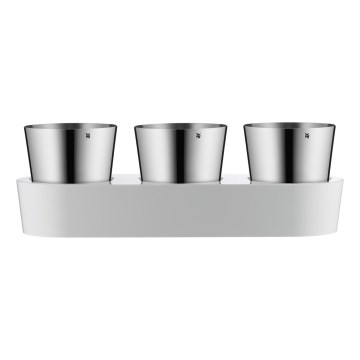 WMF - Саксия със самопочистващи се билки 3 бр. GOURMET бял/неръждаем