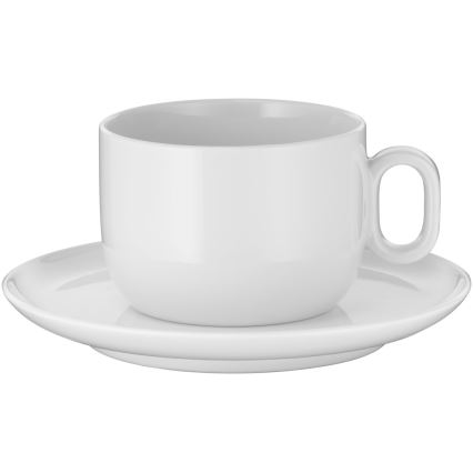 WMF - К-кт 2x Чаша за капучино с чинийка BARISTA 160 ml бял