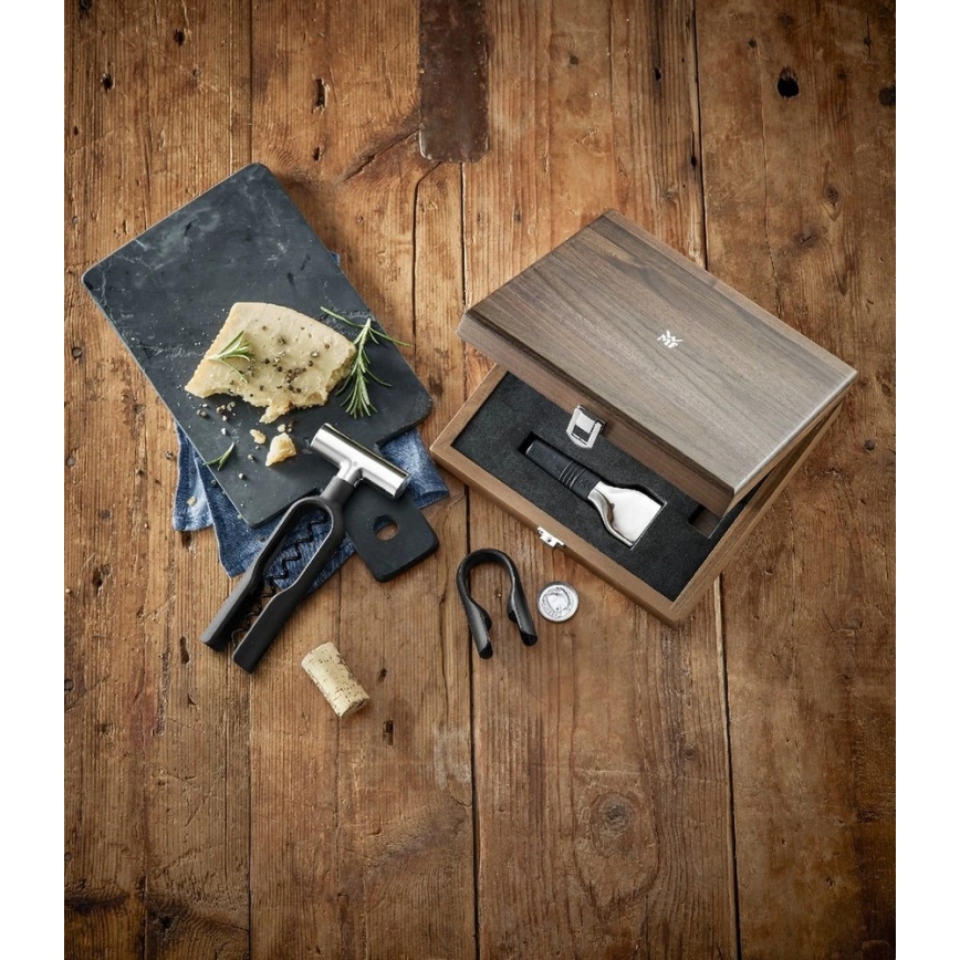 WMF - Комплект за сомелиери, 3 бр., орех