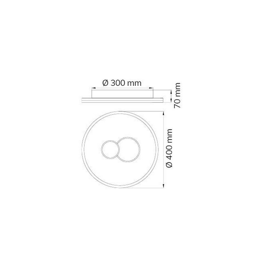 Wofi 11246 - LED Димируем плафон NADRA LED/27W/230V