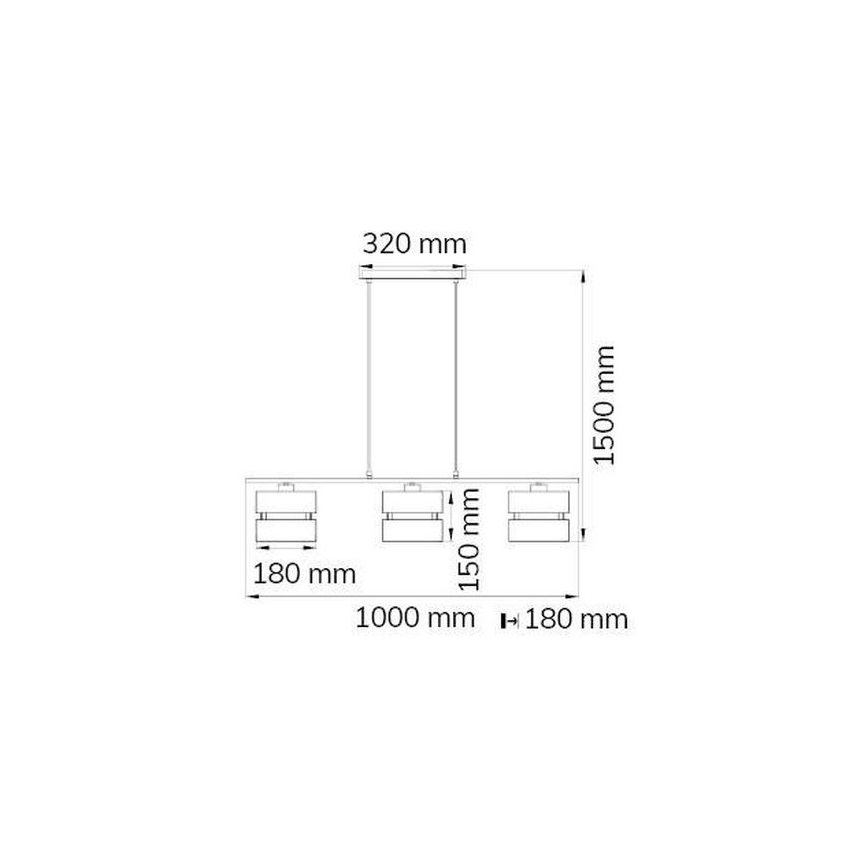 Wofi 11254 - Пендел BELLE 3xE27/42W/230V