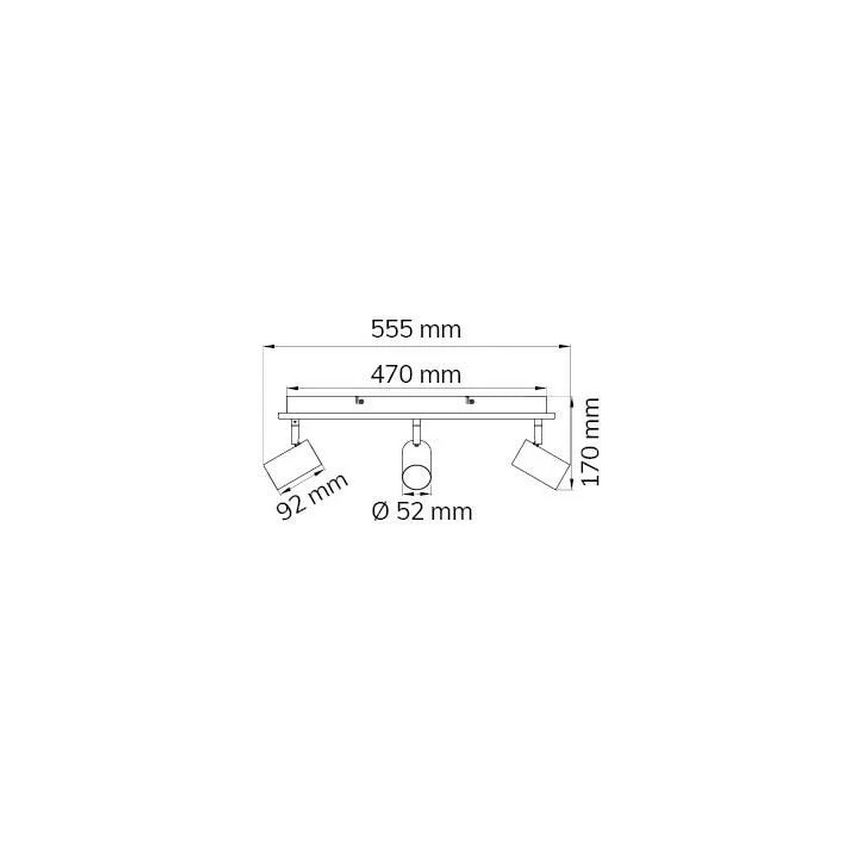 Wofi 11591 - LED Спот BALI 3xGU10/5W/230V + 2xLED/6W/230V 3000K