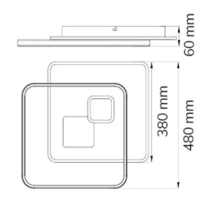 Wofi 11620 - LED Димируем плафон AKON LED/43,5W/230V 2700-5500K + дистанционно