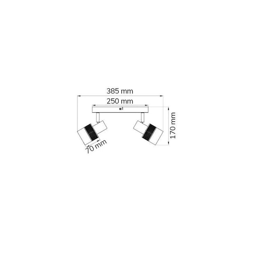 Wofi 11650 - Спот DORAL 2xE14/28W/230V