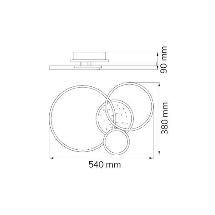 Wofi 11657 - LED Димируем полилей за повърхностен монтаж KIAH LED/32,5W/230V 3000K