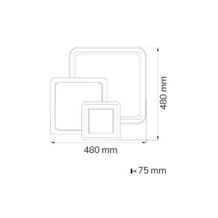 Wofi 11860 - LED Димируем плафон MOLA LED/36W/230V 3000-5500K + дистанционно