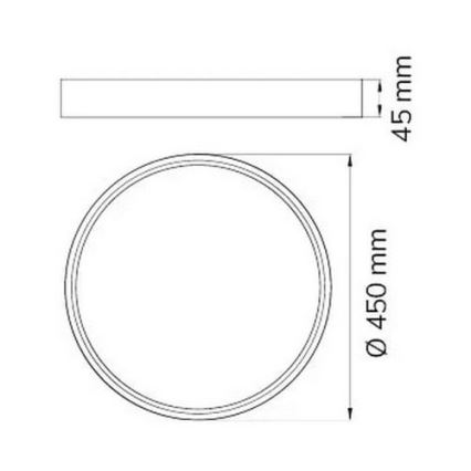 Wofi 12055 - LED Димируем плафон DUBAI LED/27,5W/230V бял