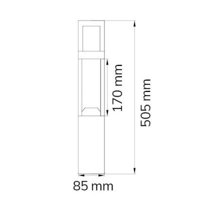 Wofi 12228 - LED Екстериорна лампа SIERRA LED/10W/230V IP54 50,5 см
