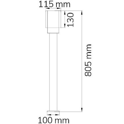Wofi 12232 - Екстериорна лампа PITA 1xE27/10W/230V IP54