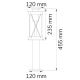 Wofi 12237 - Екстериорна лампа DELIAN 1xE27/10W/230V IP54 45,5 см