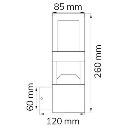 Wofi 12244 - LED Екстериорен аплик SIERRA LED/10W/230V IP54