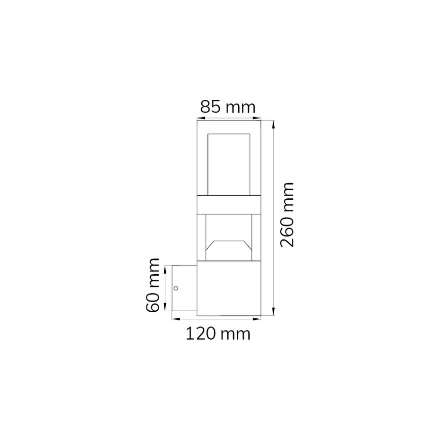 Wofi 12244 - LED Екстериорен аплик SIERRA LED/10W/230V IP54