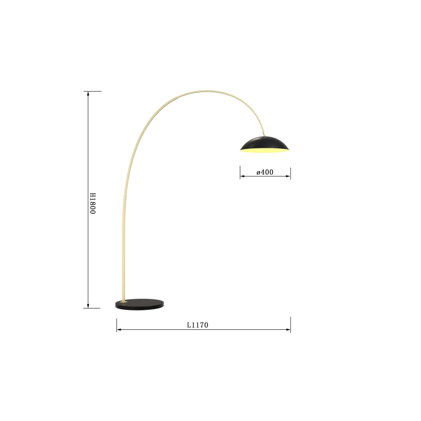 Wofi 3001-104 - LED Димируем лампион ROSCOFF LED/21W/230V черен/златист