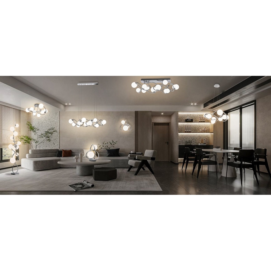 Wofi 3014-907 - LED Лампион NANCY 9xG9/3,5W/230V лъскав хром