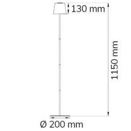 Wofi 3015.01.64.9000 - LED Димируем сензорен лампион GENK LED/2W/5V 2000 mAh