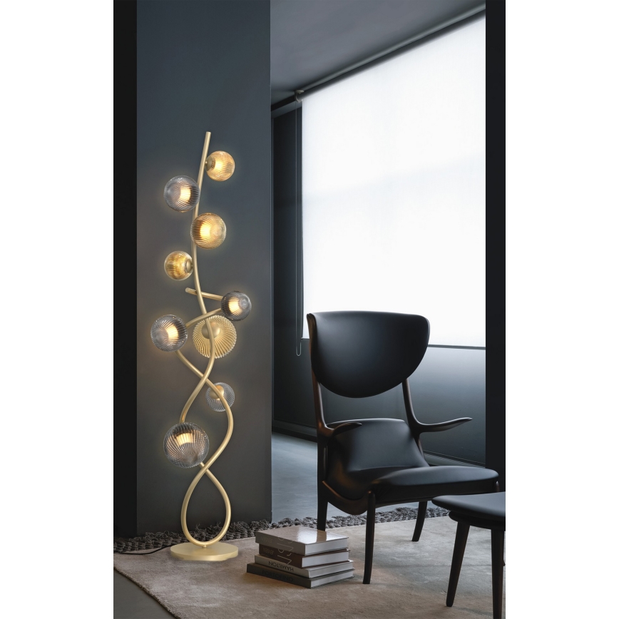 Wofi 3015-904 - LED Лампион METZ 9xG9/3,5W/230V златист/сив