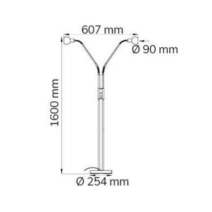 Wofi 307102640000 - LED Димируем лампион NOIS 2xLED/5W/230V