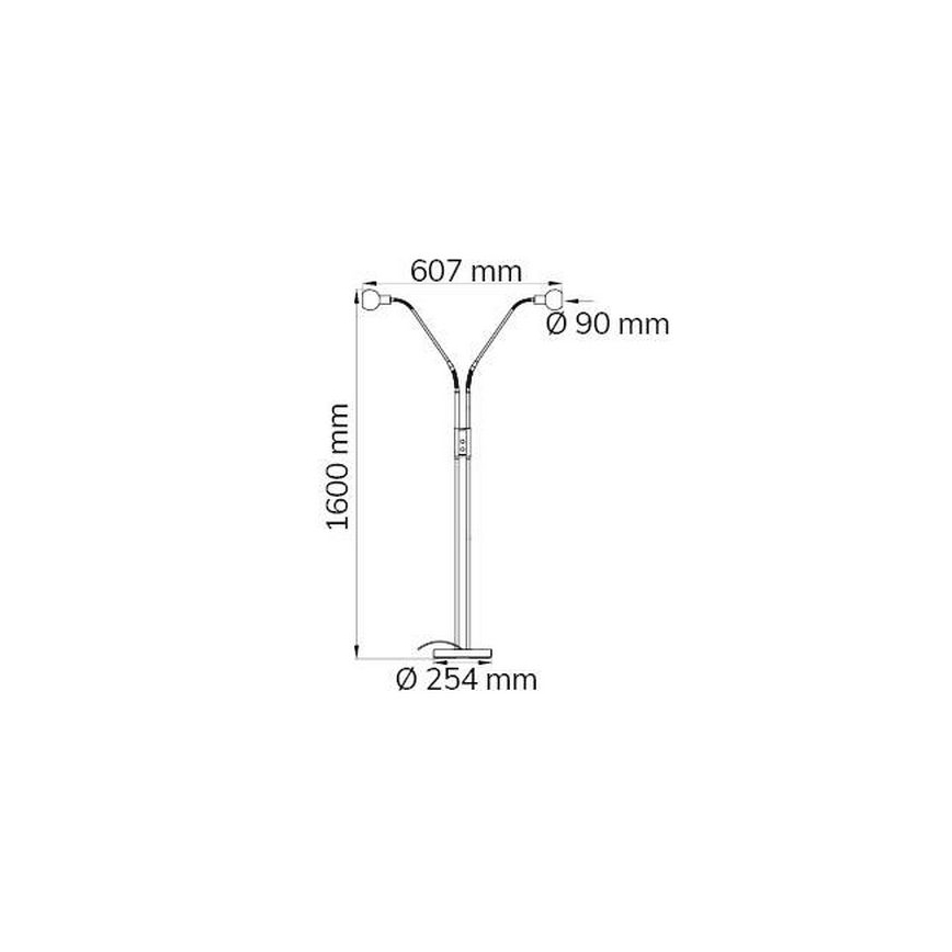 Wofi 307102640000 - LED Димируем лампион NOIS 2xLED/5W/230V