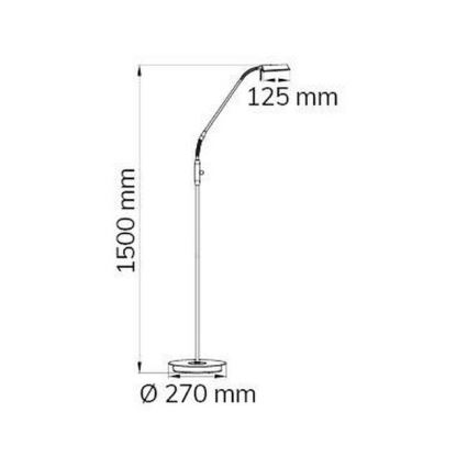 Wofi 3321.01.54.6000 - LED Димируем лампион CORY LED/8W/230V лъскав хром