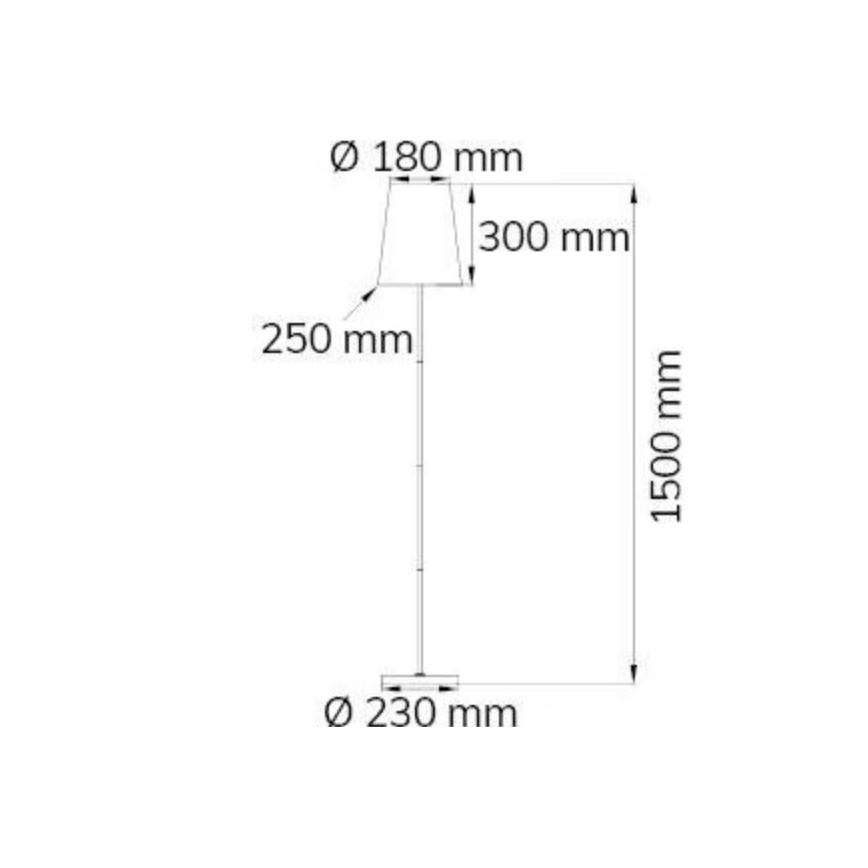 Wofi 3329.01.06.6000 - Лампион FYNN 1xE27/60W/230V бял