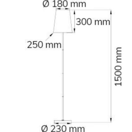 Wofi 3329.01.10.6000 - Лампион FYNN 1xE27/60W/230V черен