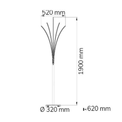 Wofi 3557.05.01.0000 - LED Димируем лампион BENETT LED/24W/230V