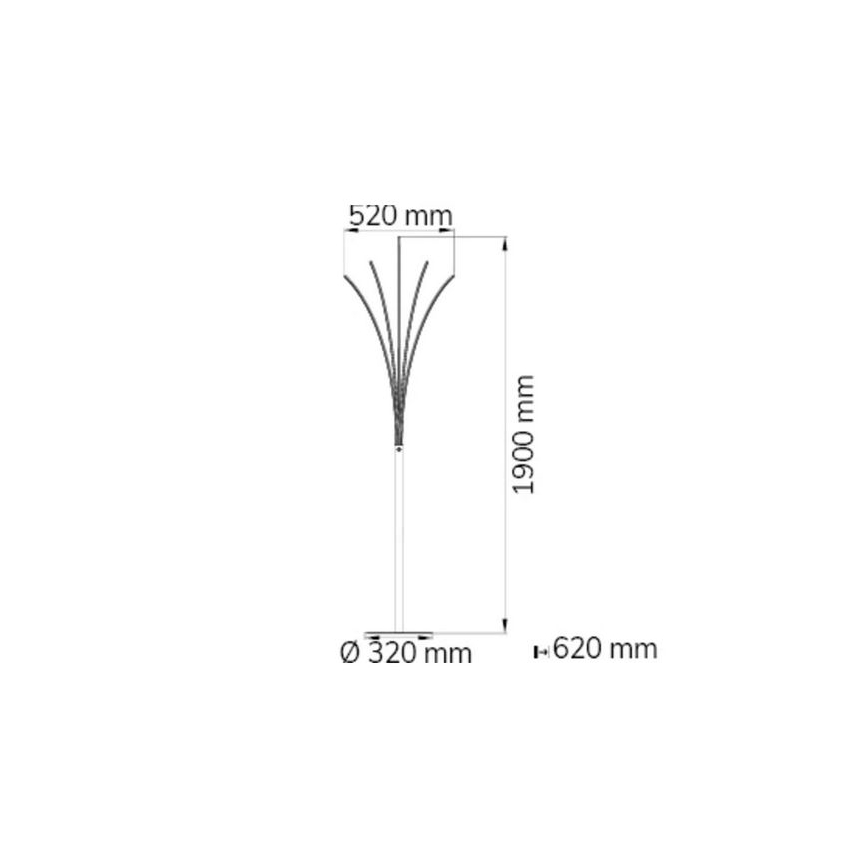 Wofi 3557.05.01.0000 - LED Димируем лампион BENETT LED/24W/230V