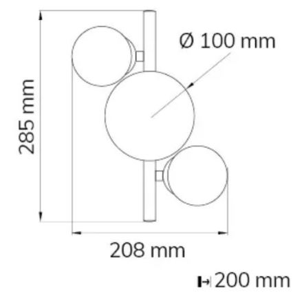 Wofi 4014.03.24.9000 - LED аплик VILLA 3xG9/3W/230V черен/лъскав хром