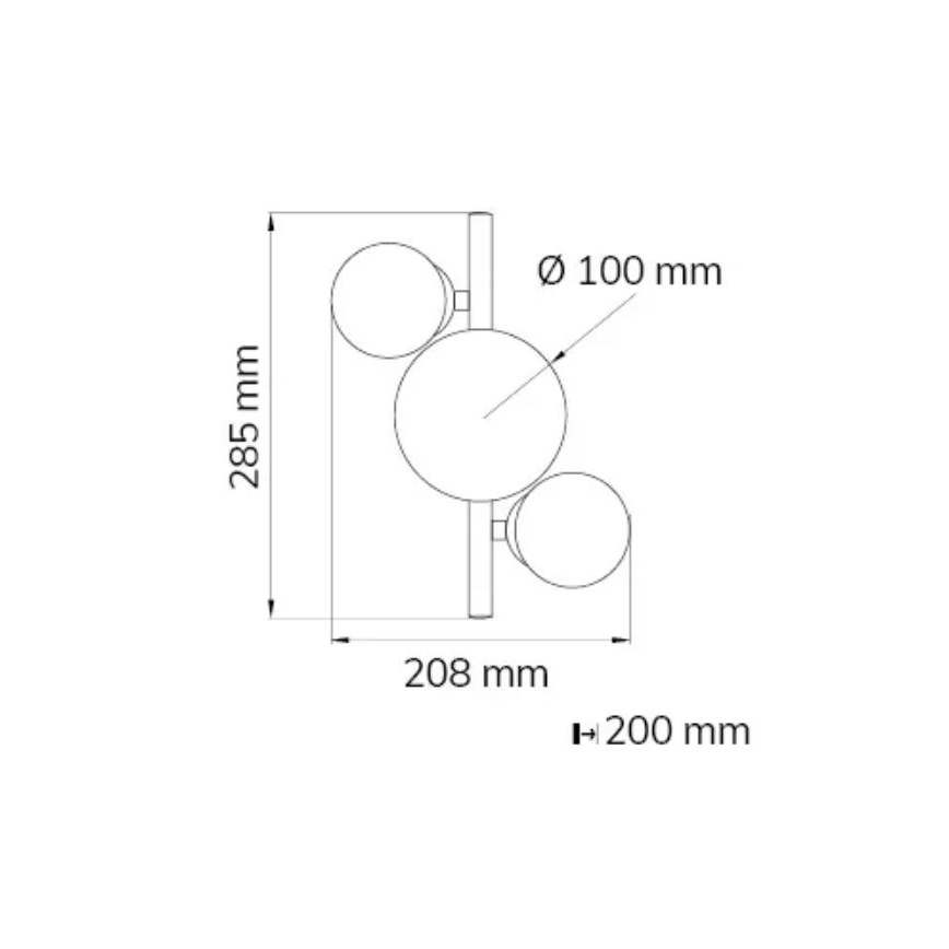 Wofi 4014.03.24.9000 - LED аплик VILLA 3xG9/3W/230V черен/лъскав хром