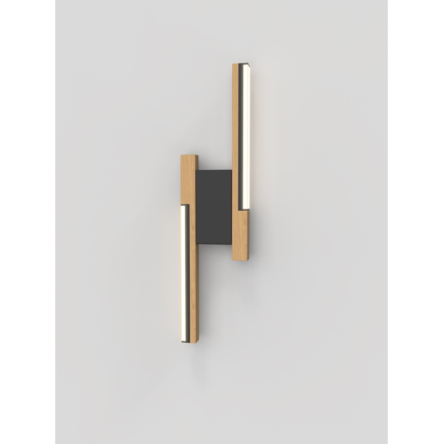 Wofi 4031-206- LED димируем стенен аплик PALERMO 11W/230V каучуково дърво