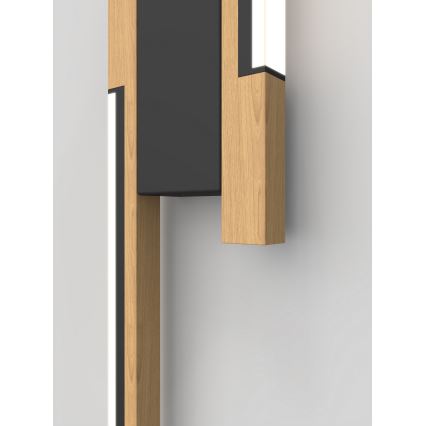 Wofi 4031-206- LED димируем стенен аплик PALERMO 11W/230V каучуково дърво