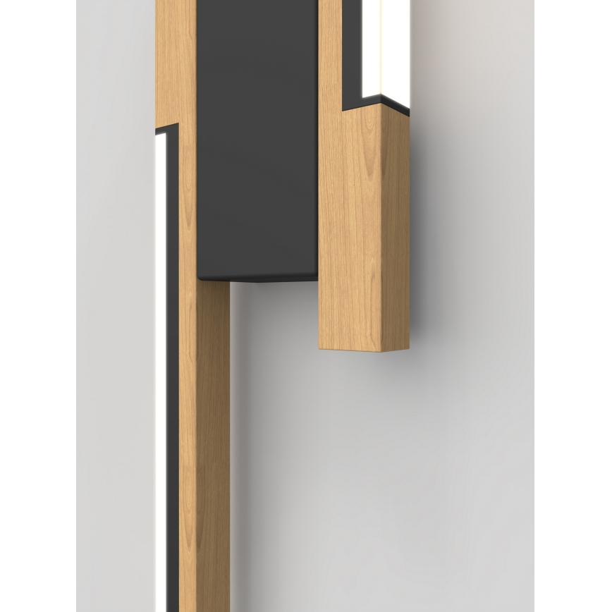 Wofi 4031-206- LED димируем стенен аплик PALERMO 11W/230V каучуково дърво