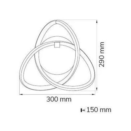 Wofi 4134.01.88.9000 - LED аплик INDIGO LED/14W/230V