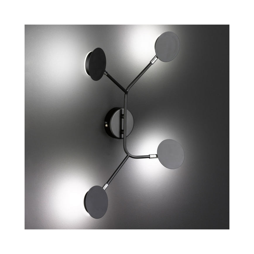 Wofi 446604109000 - LED Аплик BELIZE 4xLED/5W/230V 3000K черен