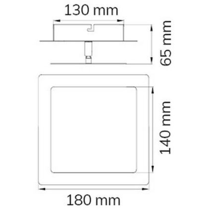 Wofi 451401709000 - LED аплик FEY LED/8W/230V матов хром