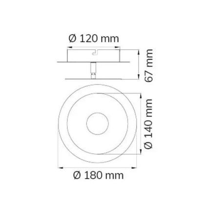Wofi 451901709000 - LED аплик AFIR LED/6W/230V матов хром