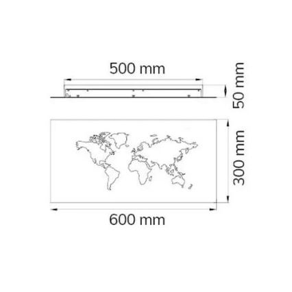 Wofi 4556.01.50.9600 - LED Декоративен аплик LINDA LED/26W/230V 3000K