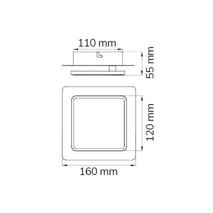 Wofi 4785.01.10.9000 - LED Аплик SUTTER LED/4,5W/230V 3000K черен