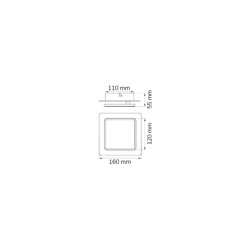 Wofi 4785.01.10.9000 - LED Аплик SUTTER LED/4,5W/230V 3000K черен