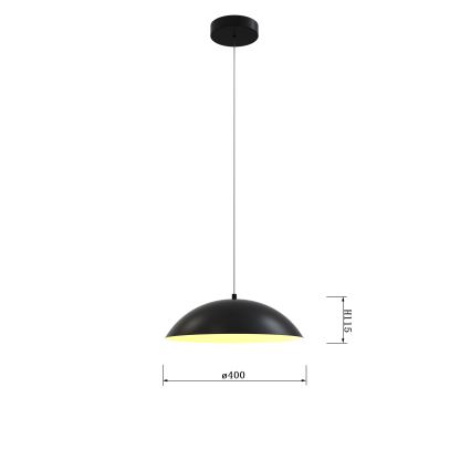 Wofi 6001-104 - LED Димируем пендел ROSCOFF LED/19W/230V черен/златист